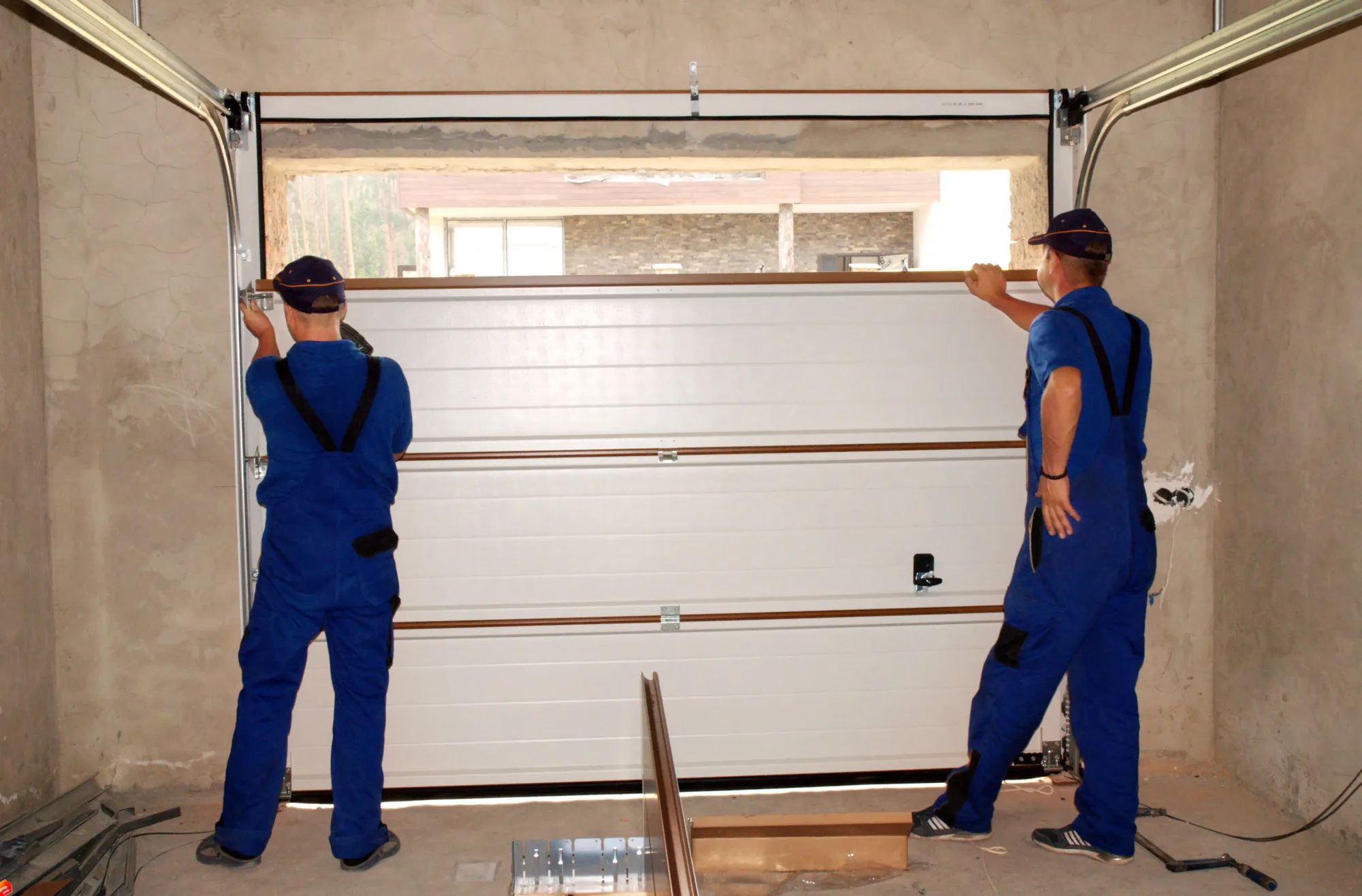 New garage door installation