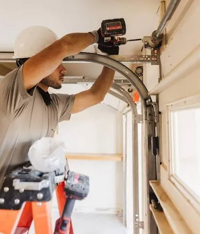 New residential garage door installation